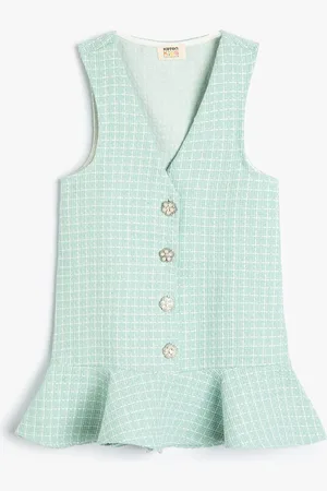Koton Girls Checked A-Line Dress