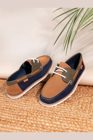 Styli Men Colourblocked Lace Up Dockside Shoes