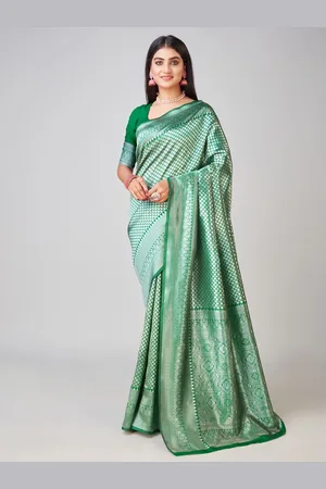 Varanga Ethnic Motifs Zari Banarasi Saree
