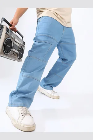 Instafab Men Plus Size Comfort Relaxed Fit Patch Pocket Stretchable Jeans