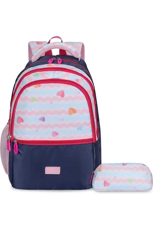 THE CLOWNFISH Edutrek Kids Graphic Printed Backpack with Zip Pouch