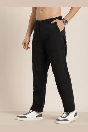 HERE&NOW Men Pure Cotton Relaxed Fit Chinos Trousers