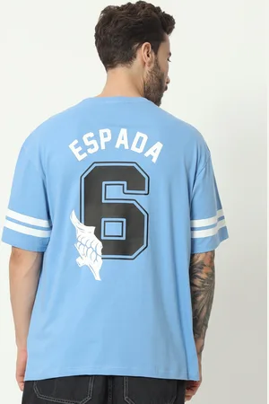 COMICSENSE Anime Espada Club Printed Drop-Shoulder Sleeves Cotton Oversized T-shirt