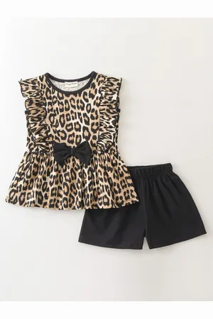 CrayonFlakes Girls Printed Top With Shorts
