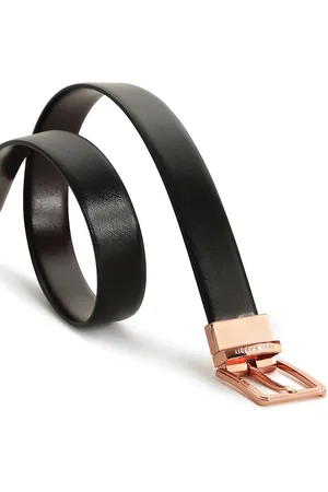 RARE RABBIT Men Textured Leather Reversible Formal Belt