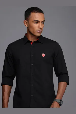 DUCATI Pure Cotton Opaque Casual Shirt