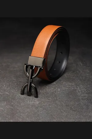 Winsome Deal Men Push Pin Textured Formal Belt