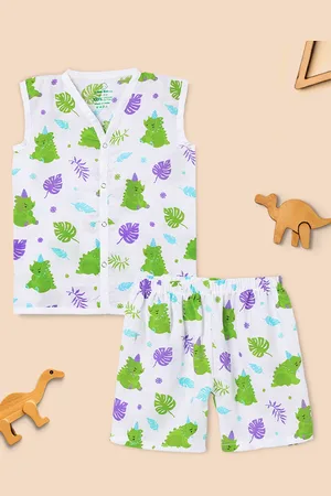 The Boo Boo Club Infants Conversational Printed Organic Cotton Shirt With Shorts