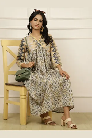 Jaipur Floral Print Empire Midi Dress