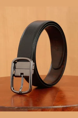 Teakwood Leathers Men Textured Leather Reversible Formal Belt