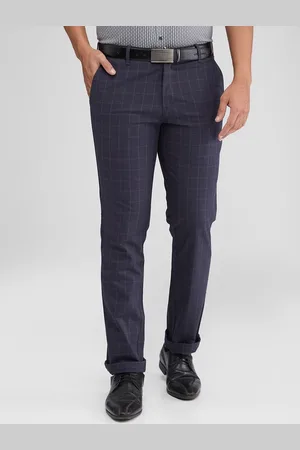 ColorPlus Men Checked Chinos Trousers
