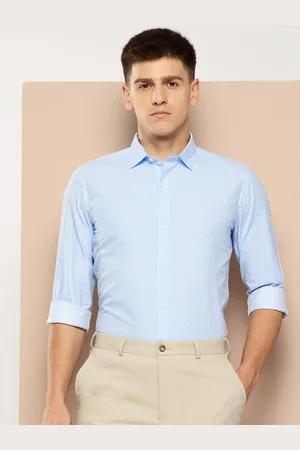 Invictus Men Slim Fit Printed Pure Cotton Formal Shirt