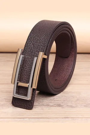Winsome Deal Men Push Pin Textured Formal Belt