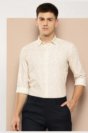 Invictus Men Slim Fit Printed Pure Cotton Formal Shirt