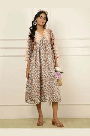 Jaipur Print A-Line Midi Dress