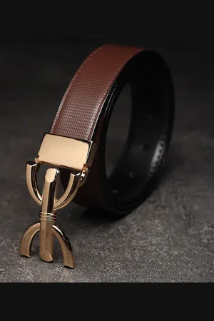 Winsome Deal Men Push Pin Textured Formal Belt