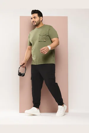 Sztori Men Plus Size Relaxed Fit Cargo Joggers