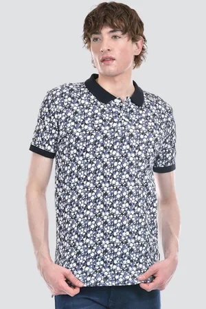 NUMERO UNO Men Floral Printed Polo Collar T-shirt