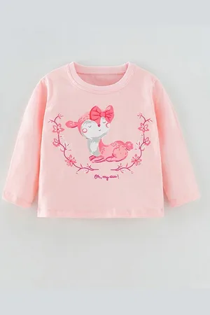 Stylecast Girls Printed Round Neck Cotton T-shirt