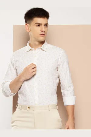 Invictus Men Slim Fit Printed Pure Cotton Formal Shirt