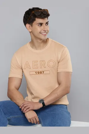 Aeropostale Men Brand Logo Embroidered Pure Cotton T-shirt