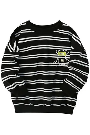 Stylecast Boys Striped Monochrome T-shirt