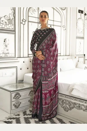 Ishin Ethnic Motifs Satin Saree With Blouse Piece