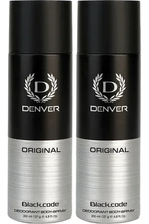 Denver Men Set of 2 Original Black.Code Deodorant Body Sprays - 200ml Each