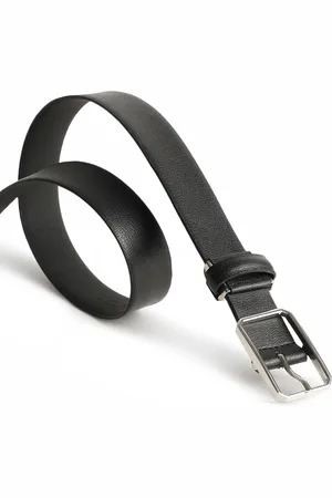 RARE RABBIT Men Textured Leather Formal Belt