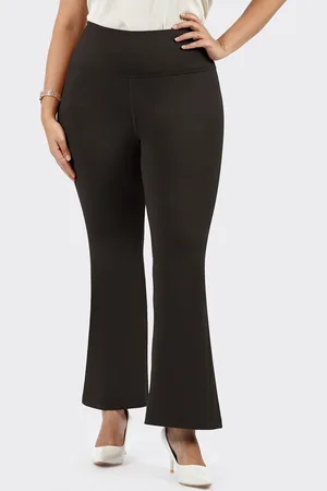 BlissClub Women Flared High-Rise Trousers