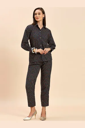 GUFRINA Ethnic Motifs Printed Long Sleeves Pure Cotton Shirt & Trousers