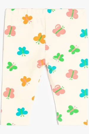 Koton Girls Printed Ankle Length Leggings