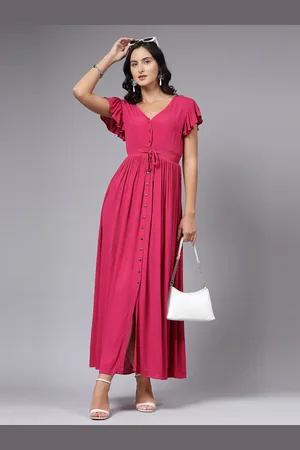 Aayu Flutter Sleeves Maxi Dress