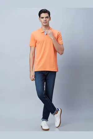 Park Avenue Men Polo Collar Pockets Slim Fit T-shirt