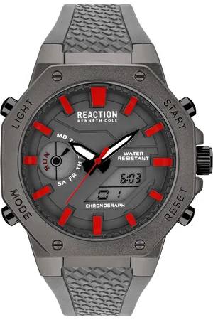 Kenneth Cole Men Grey Dial & Grey Bracelet Style Straps Analogue and Digital Watch KRWGP2191702