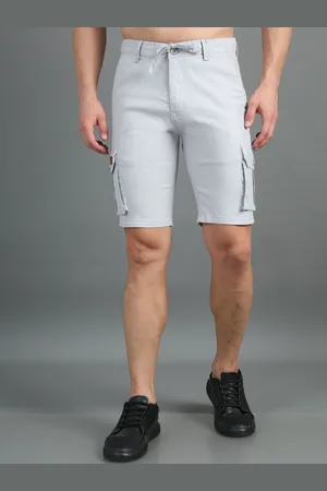 PAUL STREET Men Slim Fit Linen Cargo Shorts