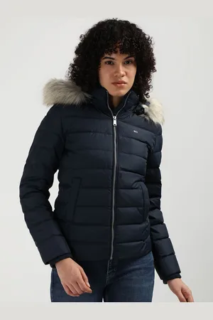 Tommy Hilfiger Women Striped Longline Parka Jacket