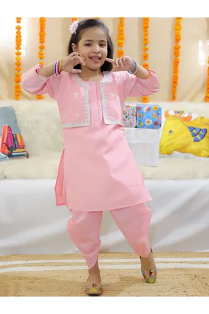 BownBee Girls Regular Kurta with Dhoti Pants