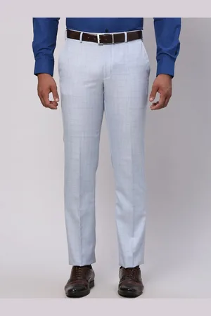 Park Avenue Men Regular Fit Checked Formal Trousers