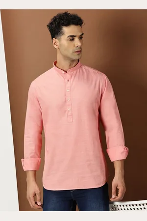 Invictus Men Solid Slim Fit Mandarin Collar Casual Shirt