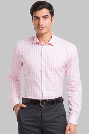 Park Avenue Men Slim Fit Opaque Checked Spread Collar Formal Shirt