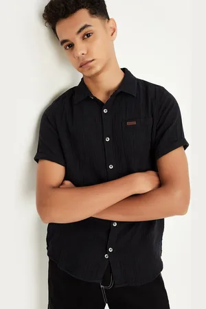 Max Collection Boys Solid Spread Collar Pure Cotton Casual Shirt