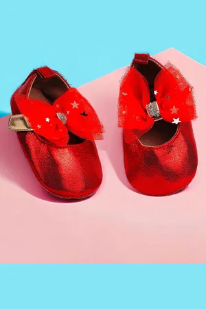 Baby Moo Kids-Girls Bow Booties