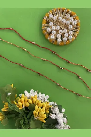Digital Dress Room Set Of 3 Simple Mauli Thread Rakhi