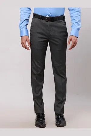Park Avenue Men Textured Mid-Rise Slim Fit Formal Trousers
