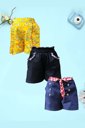 Cutiekins Girls High-Rise Shorts