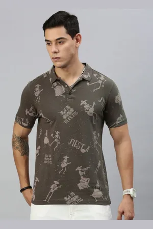 Huetrap Men Conversational Printed Polo Collar T-shirt