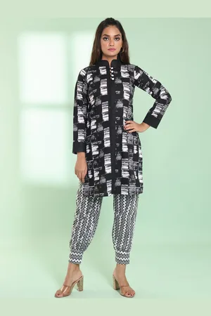 Charukriti Women Printed Regular Pure Cotton Kurta with Salwar
