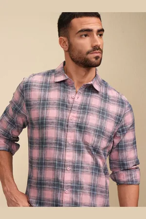 LocoMotive Premium Men Tartan Checked Regular Fit Casual Shirt