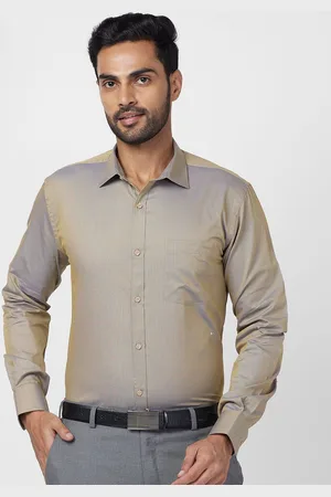 Park Avenue Men Slim Fit Opaque Textured Spread Collar Formal Shirt